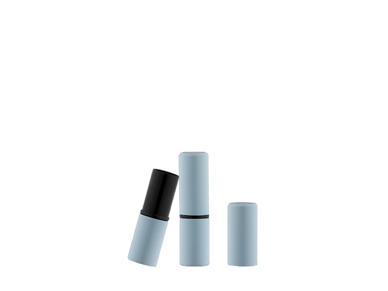 blue Simple Round Tube Lipstick Metal Aluminum Tube LL-622